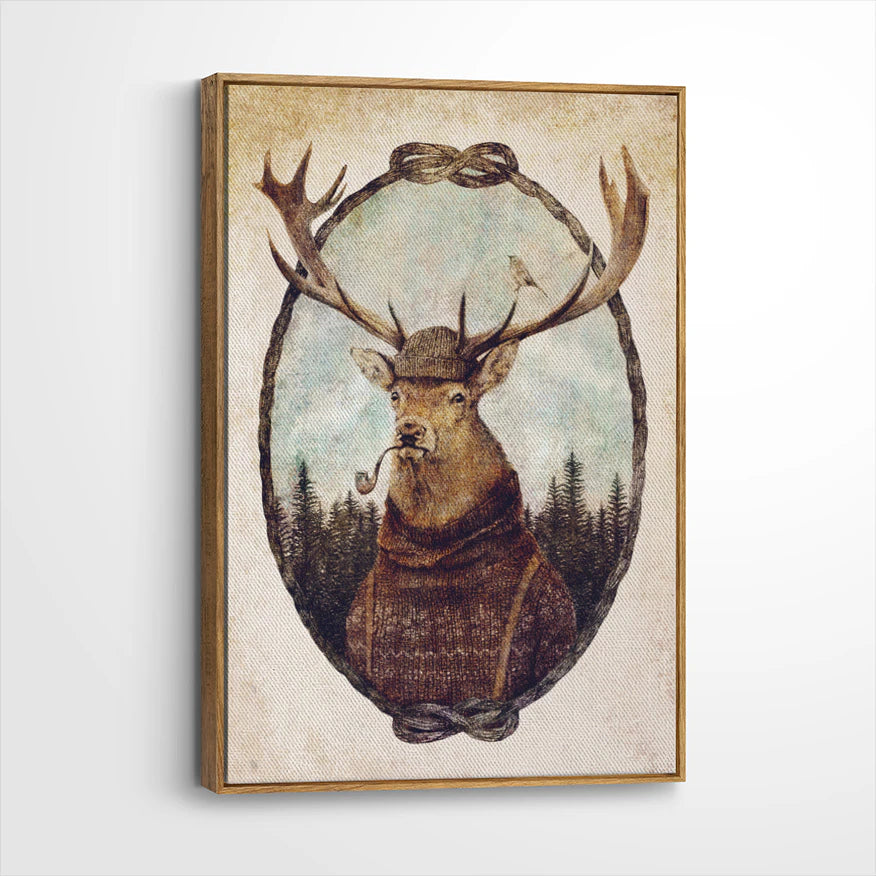 framed-canvas-brown-walnut