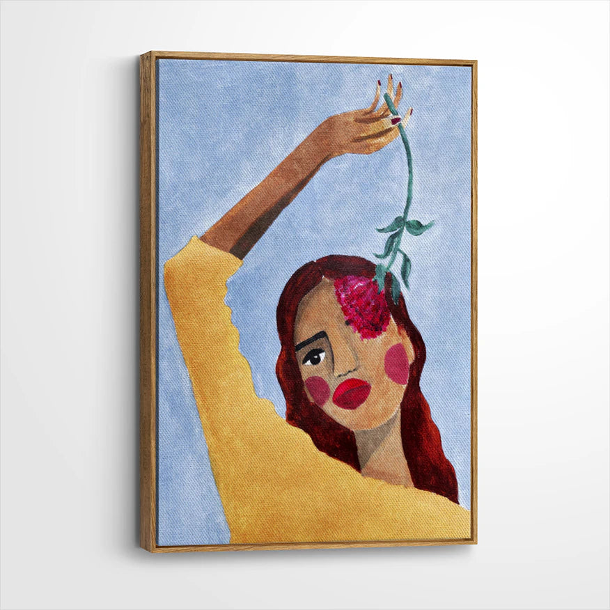 framed-canvas-brown-walnut