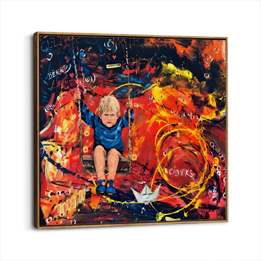 framed-canvas-brown-walnut