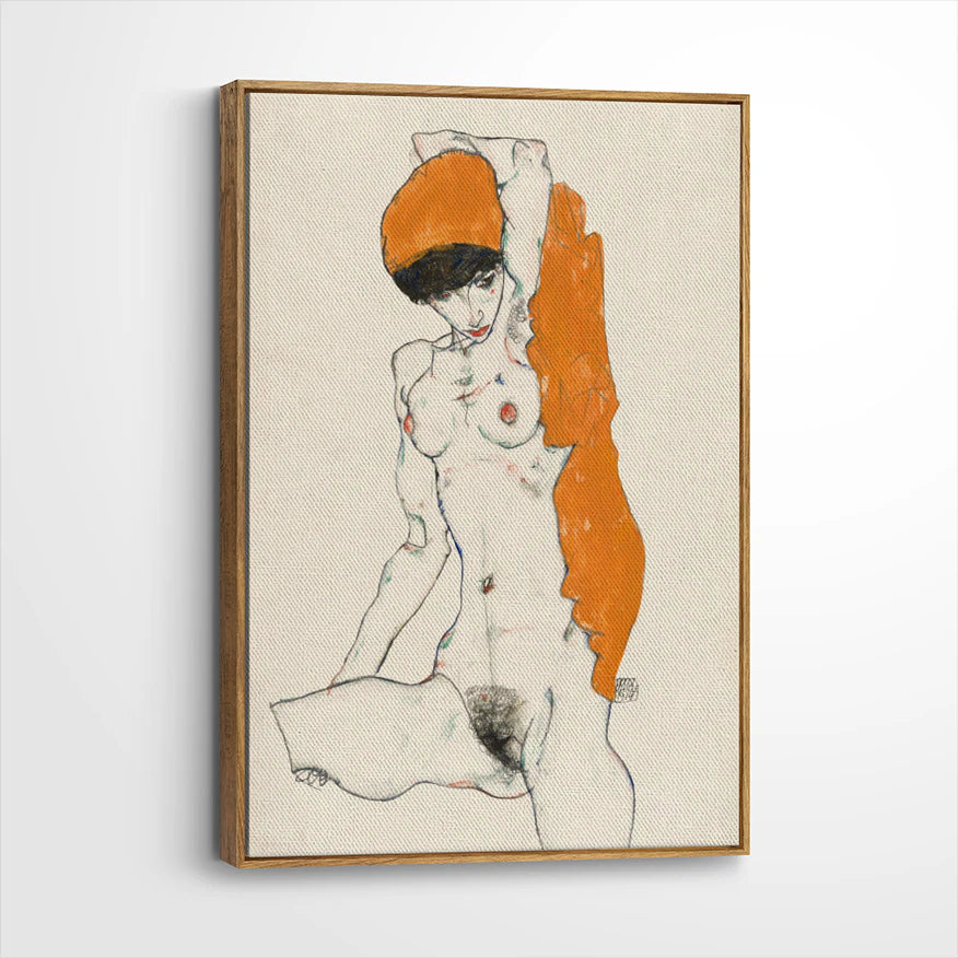 framed-canvas-brown-walnut