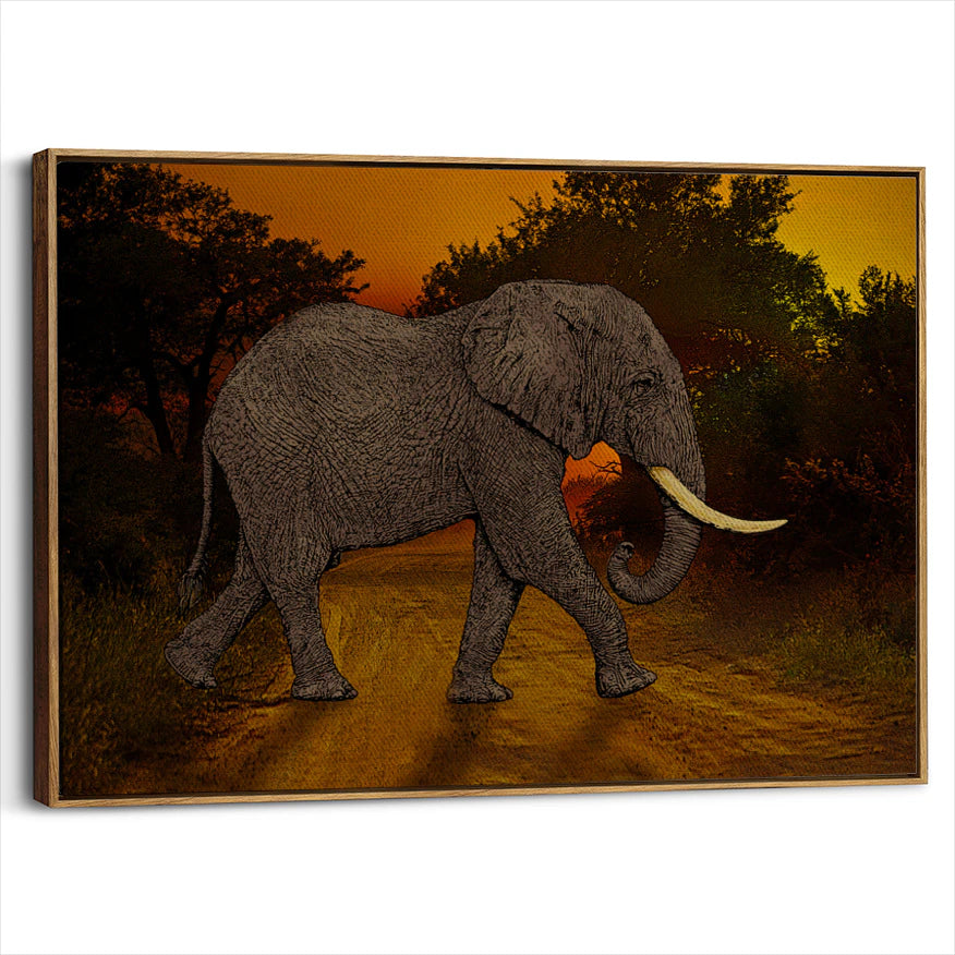 framed-canvas-brown-walnut