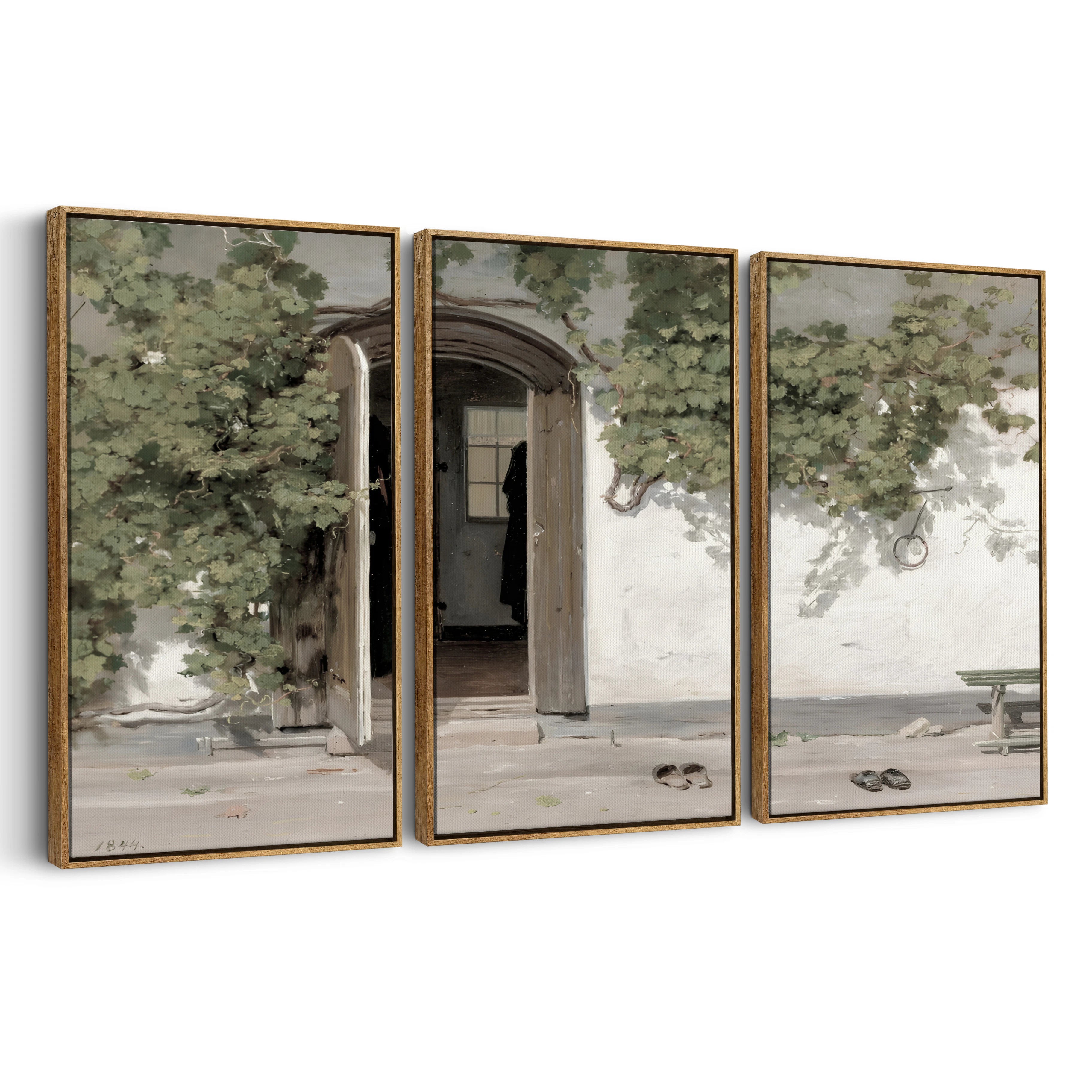 3-framed-canvas-brown-walnut
