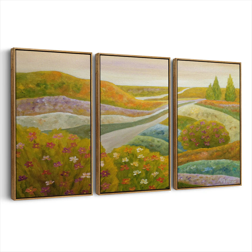 3-framed-canvas-brown-walnut