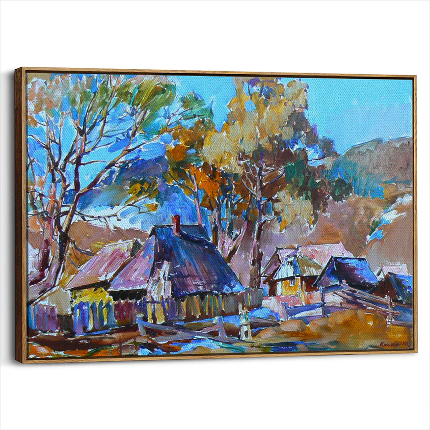 framed-canvas-brown-walnut