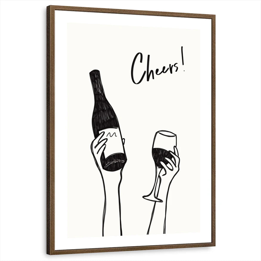 framed-print-brown-walnut-white-border