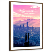 framed-print-brown-walnut-white-border