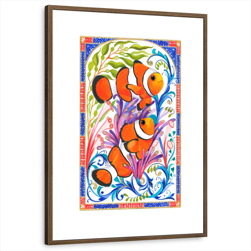 framed-print-brown-walnut-white-border
