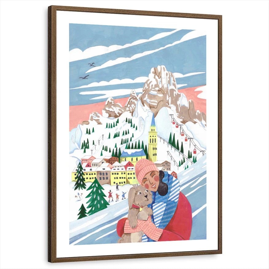 framed-print-brown-walnut-white-border