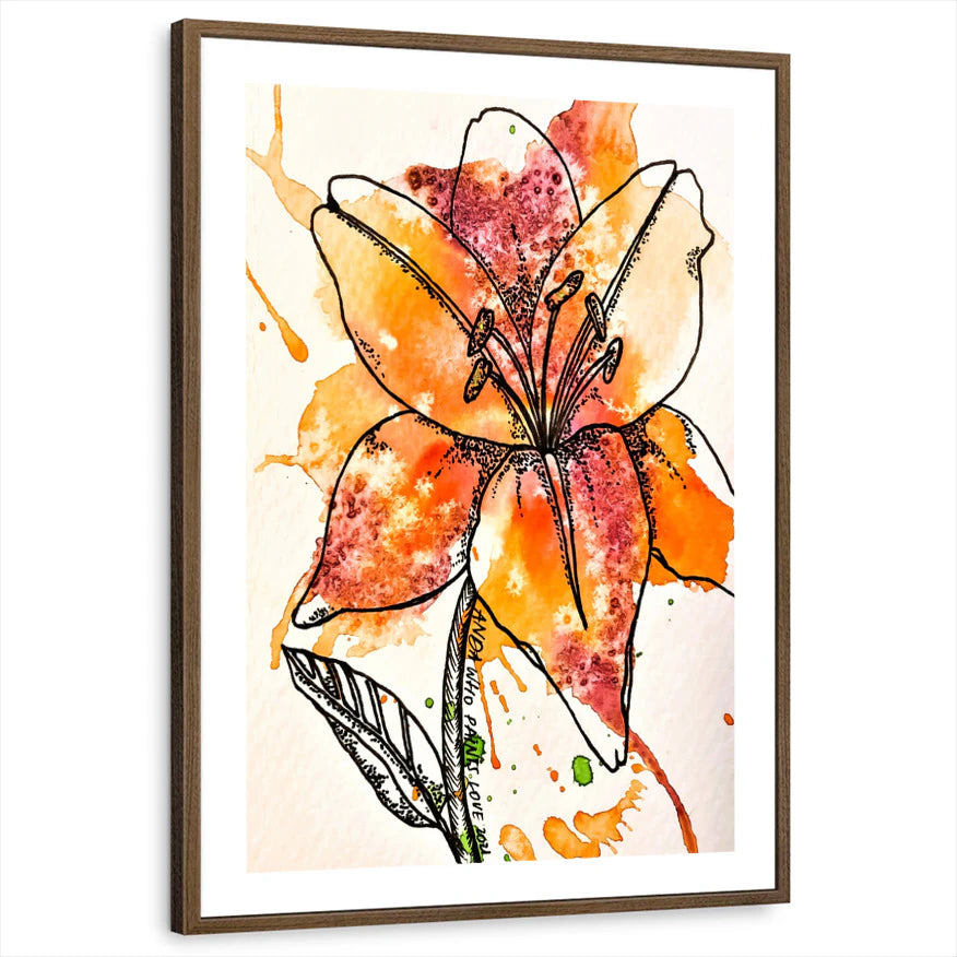 framed-print-brown-walnut-white-border