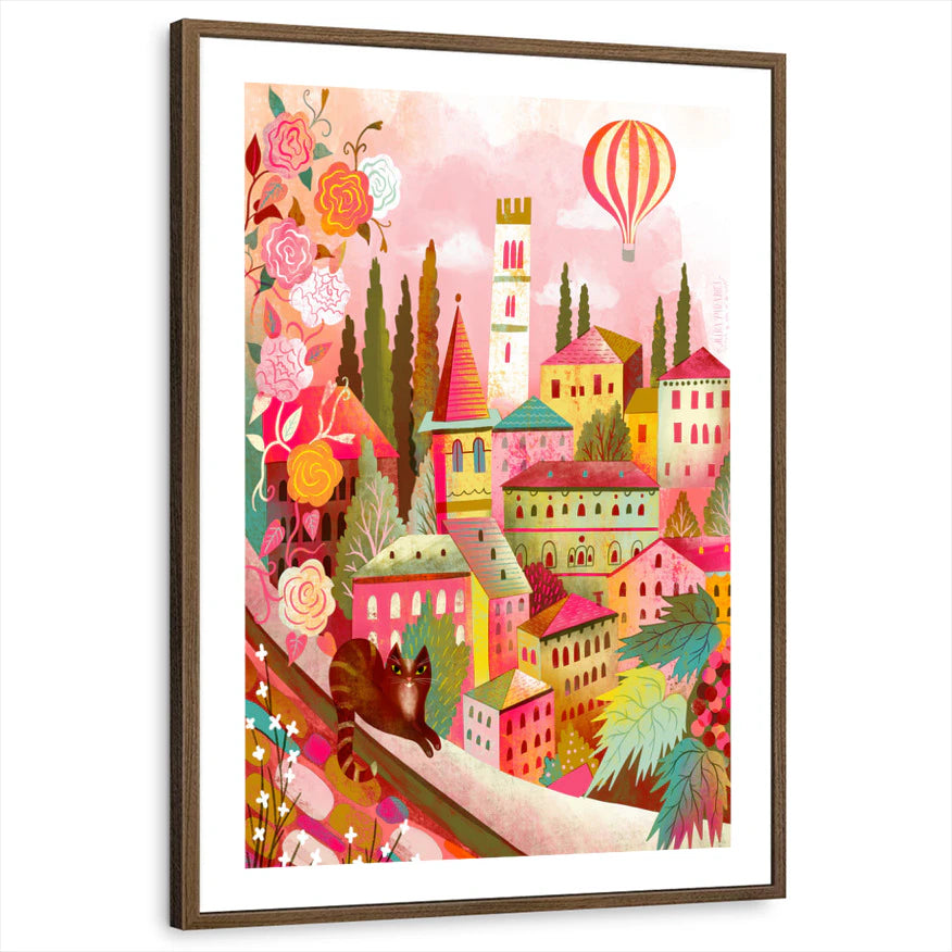 framed-print-brown-walnut-white-border