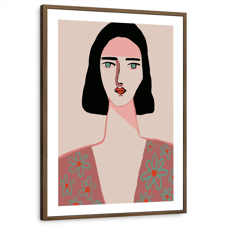 framed-print-brown-walnut-white-border