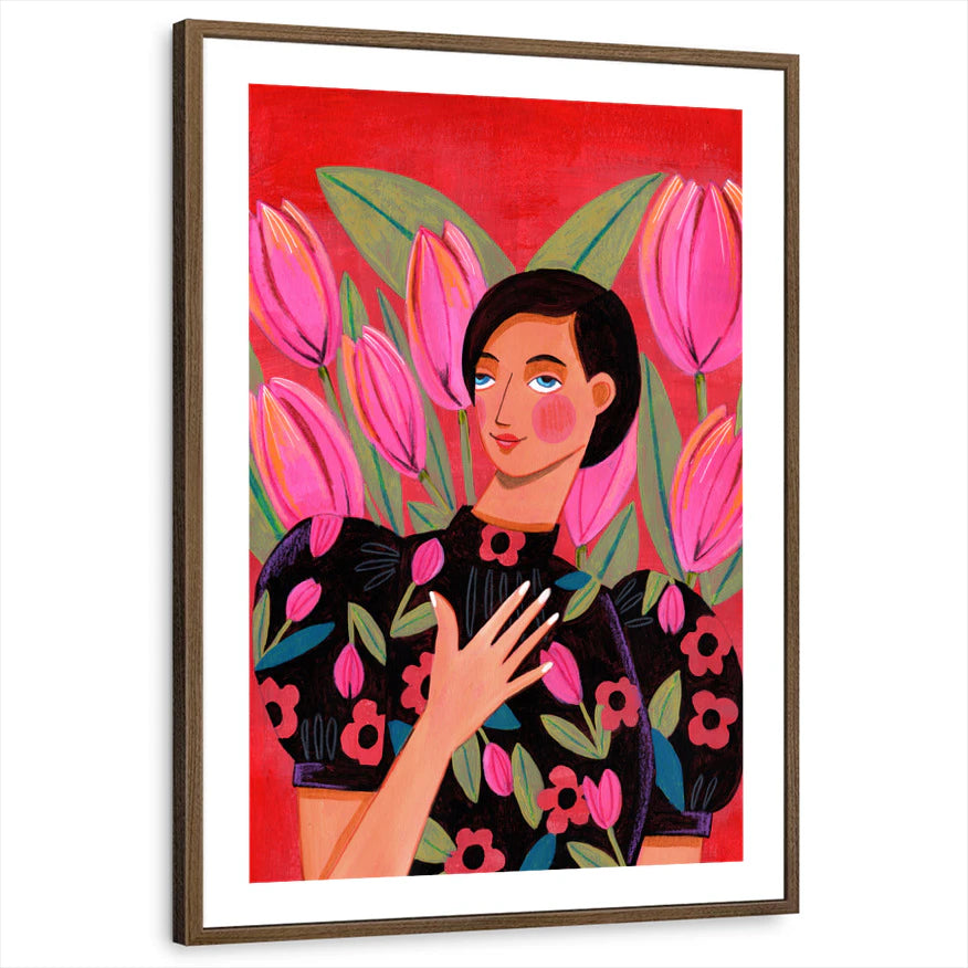 framed-print-brown-walnut-white-border