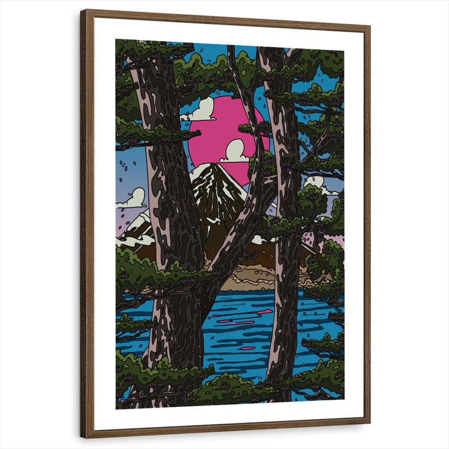 framed-print-brown-walnut-white-border