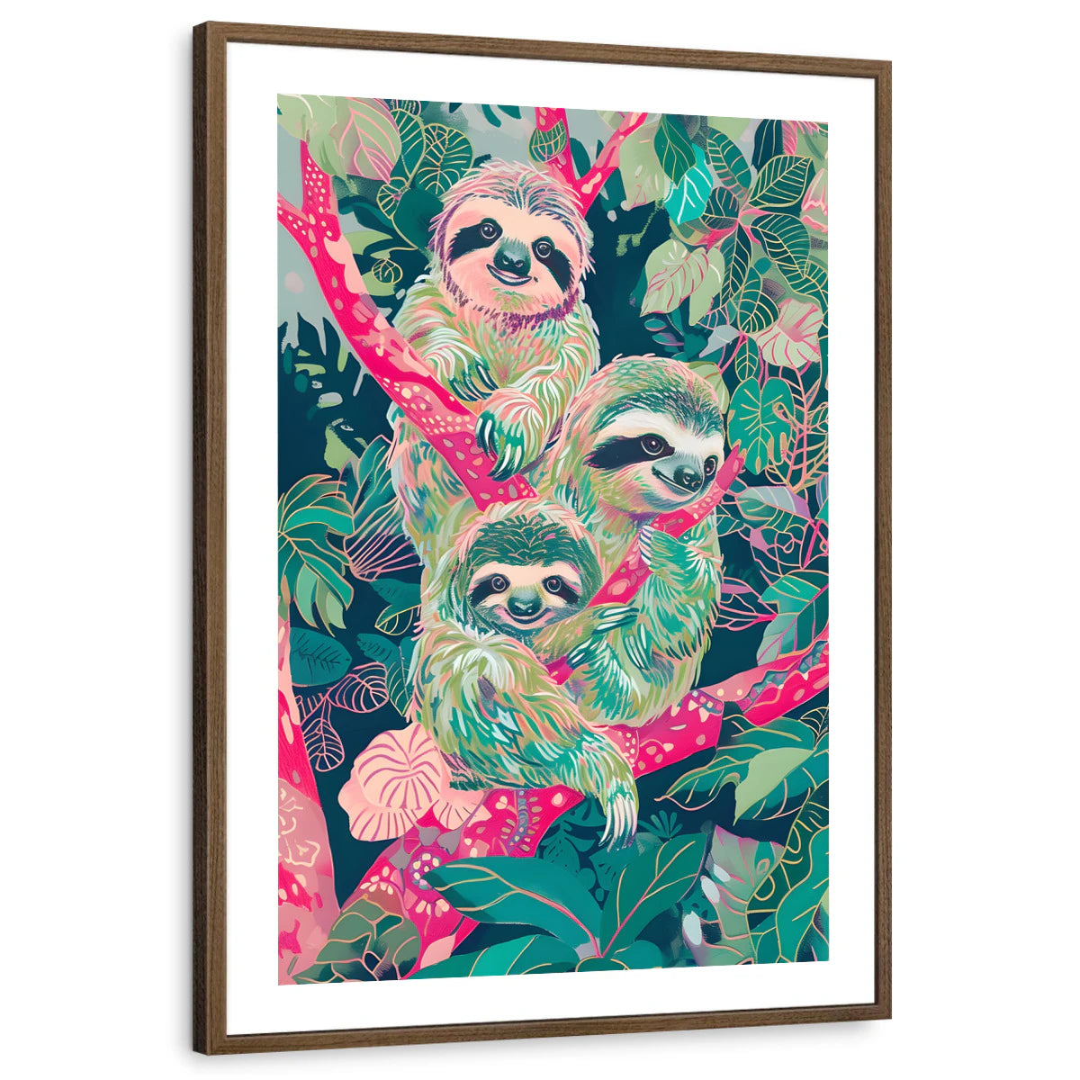 framed-print-brown-walnut-white-border