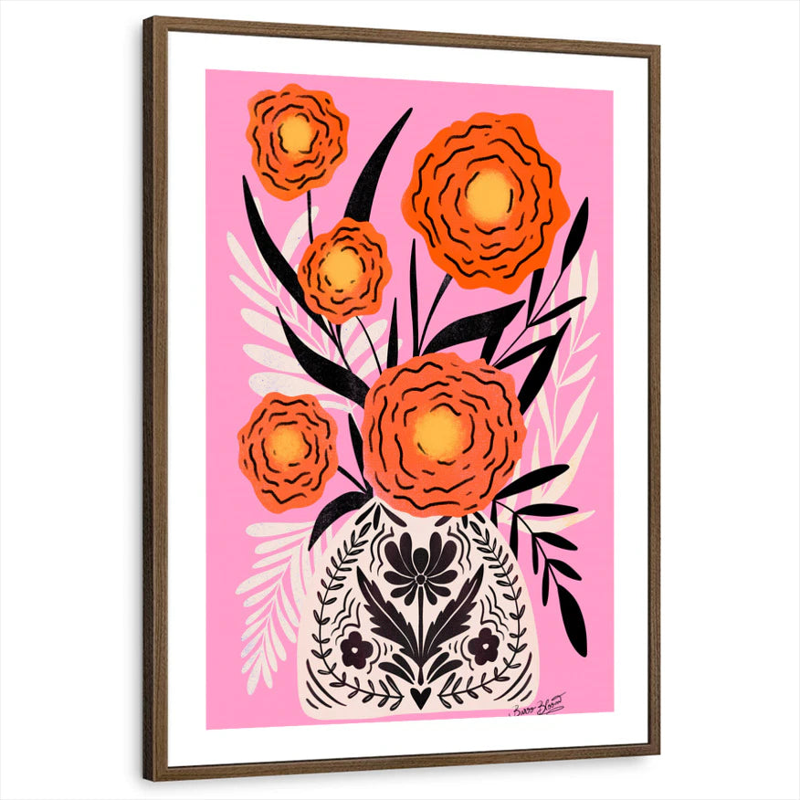 framed-print-brown-walnut-white-border