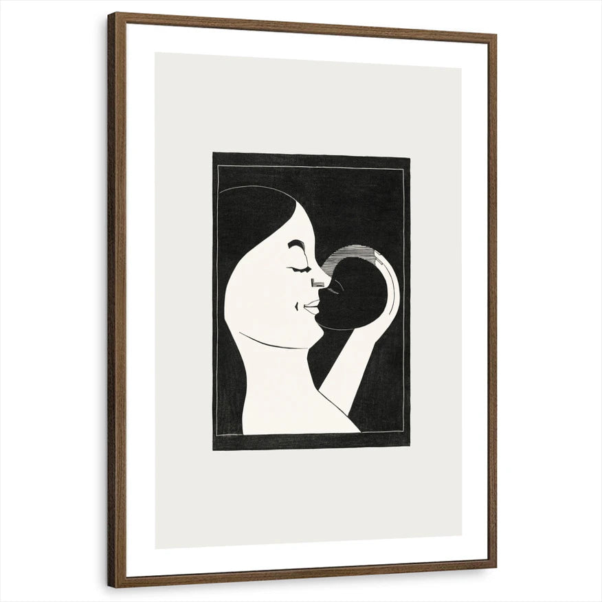 framed-print-brown-walnut-white-border