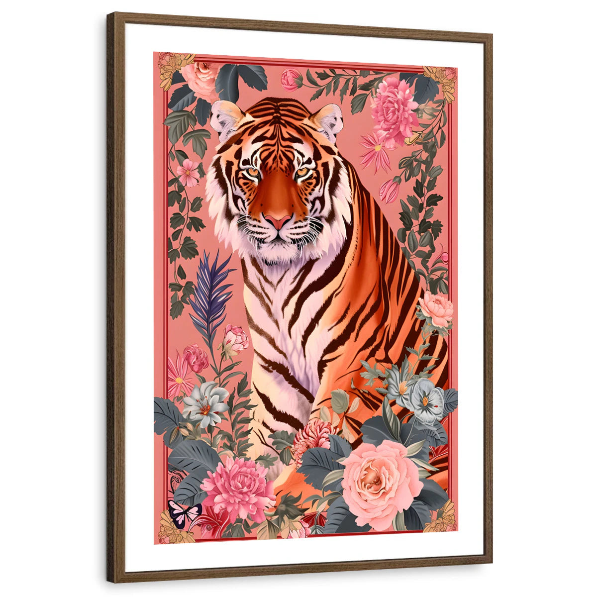 framed-print-brown-walnut-white-border