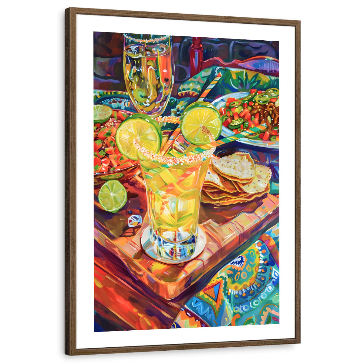 framed-print-brown-walnut-white-border