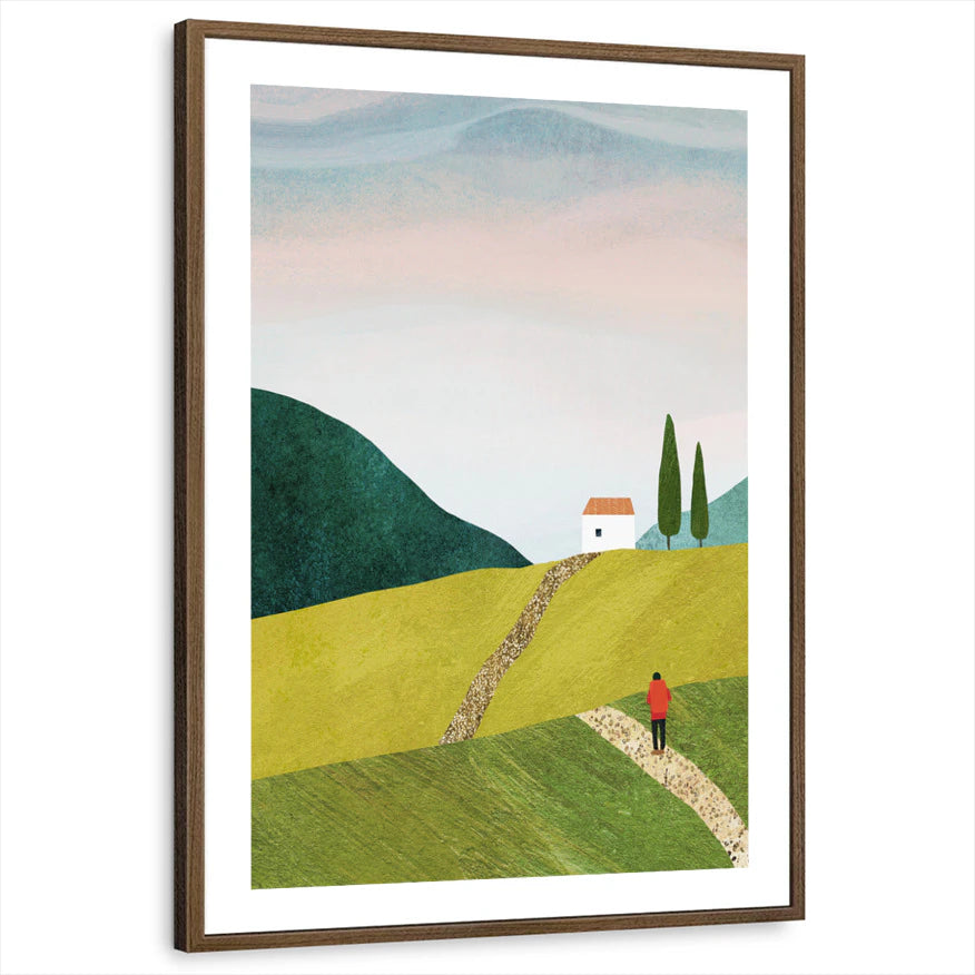 framed-print-brown-walnut-white-border