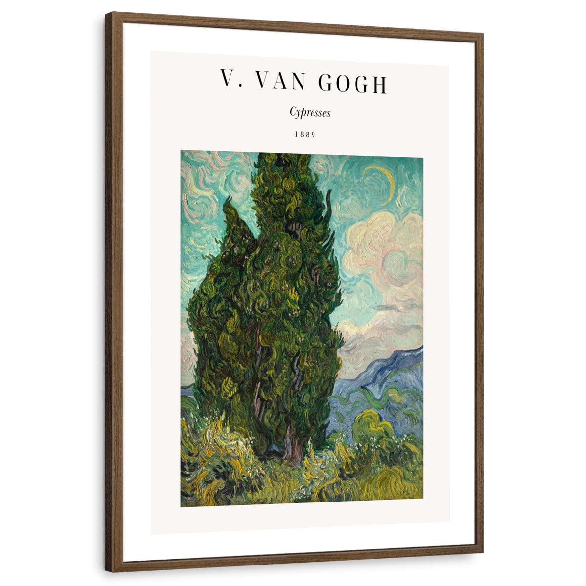 framed-print-brown-walnut-white-border