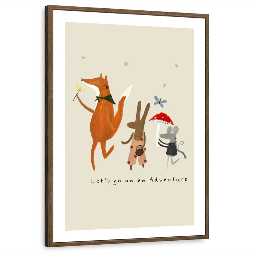framed-print-brown-walnut-white-border