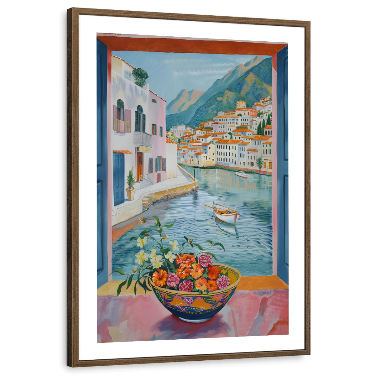 framed-print-brown-walnut-white-border
