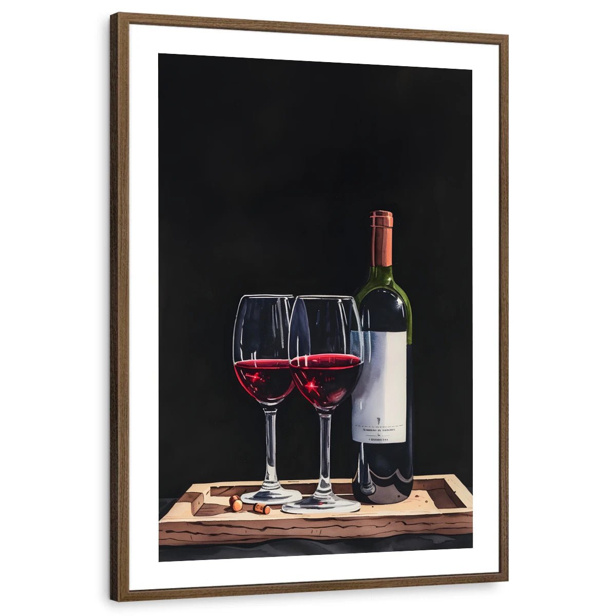 framed-print-brown-walnut-white-border