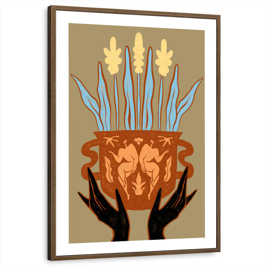 framed-print-brown-walnut-white-border