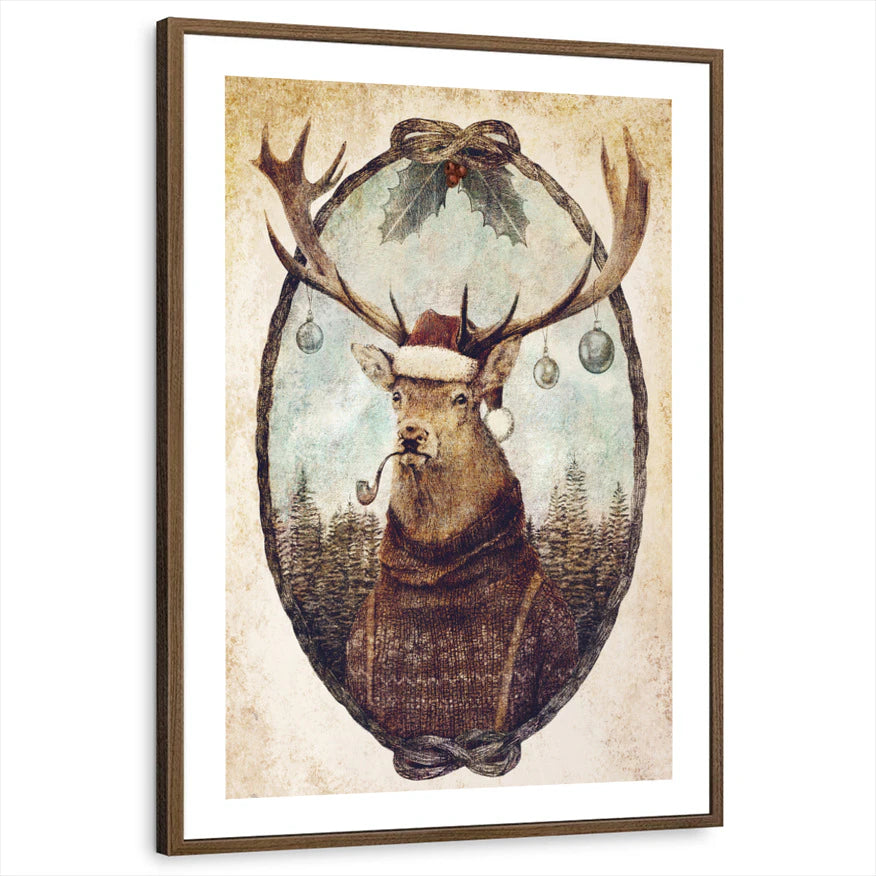 framed-print-brown-walnut-white-border
