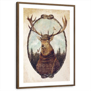 framed-print-brown-walnut-white-border