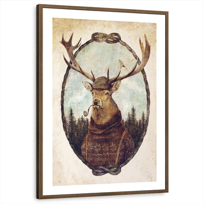 framed-print-brown-walnut-white-border