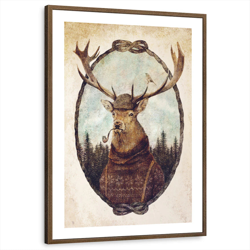 framed-print-brown-walnut-white-border