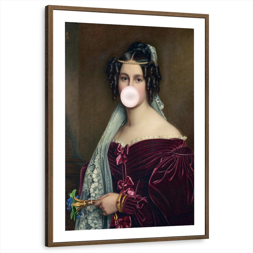 framed-print-brown-walnut-white-border