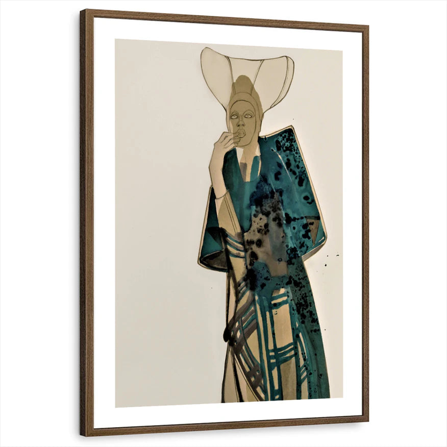 framed-print-brown-walnut-white-border