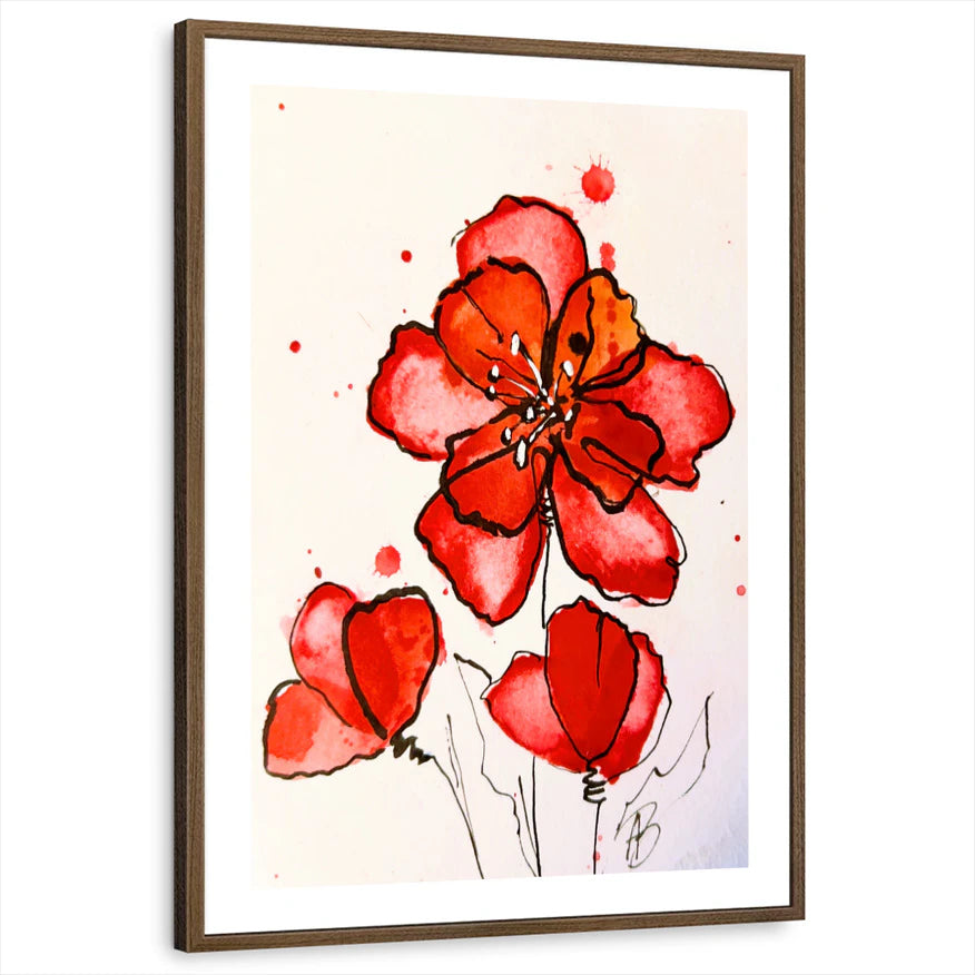 framed-print-brown-walnut-white-border