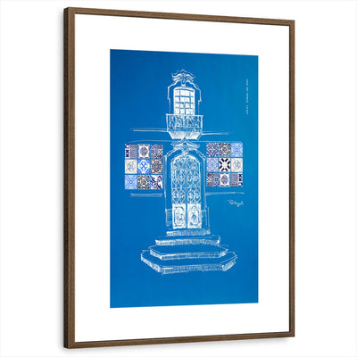 framed-print-brown-walnut-white-border