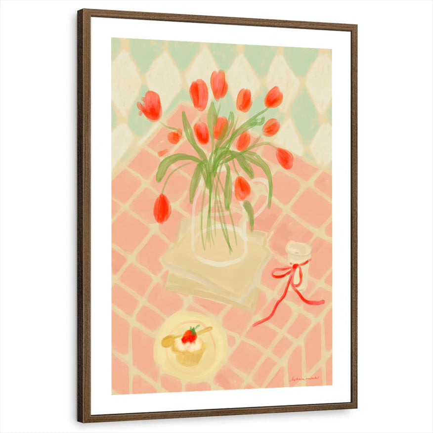 framed-print-brown-walnut-white-border