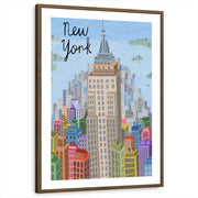 framed-print-brown-walnut-white-border