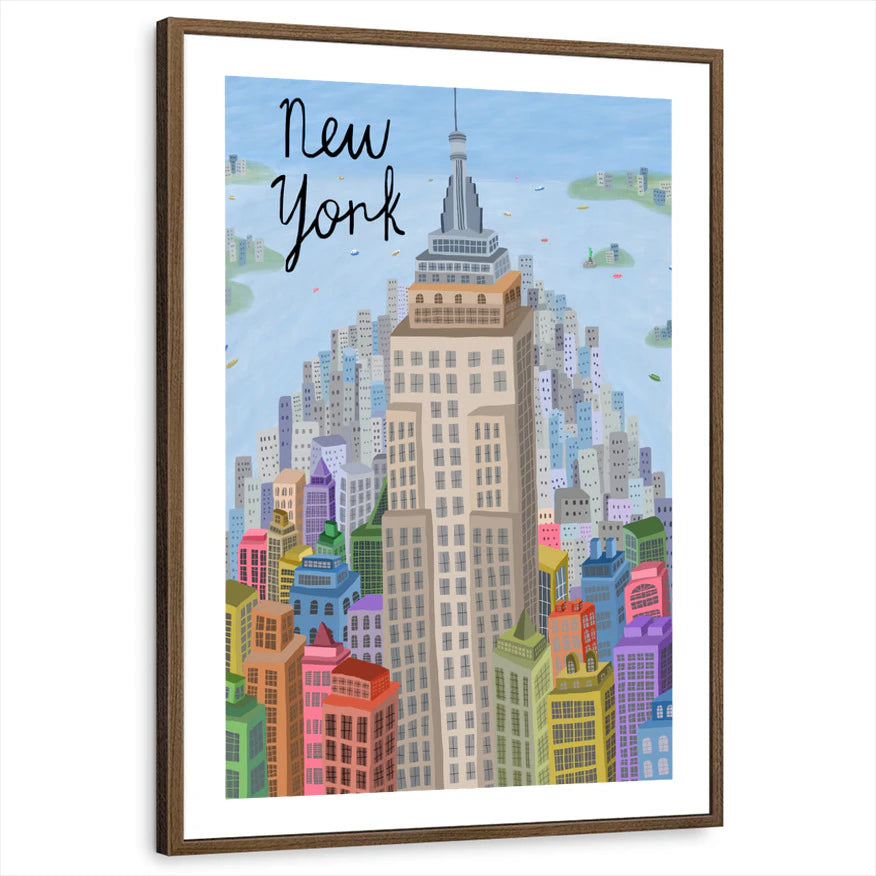 framed-print-brown-walnut-white-border