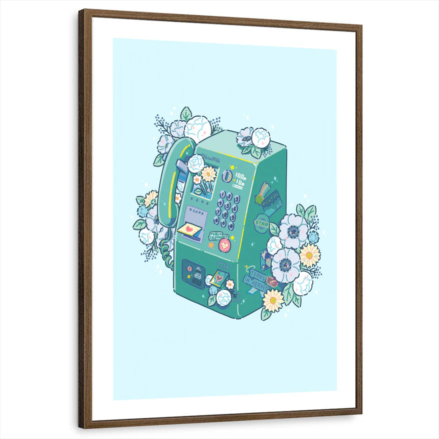framed-print-brown-walnut-white-border