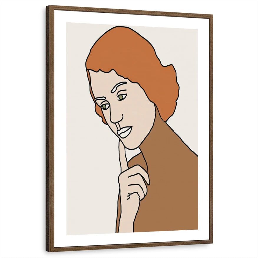 framed-print-brown-walnut-white-border