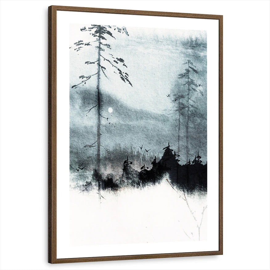 framed-print-brown-walnut-white-border