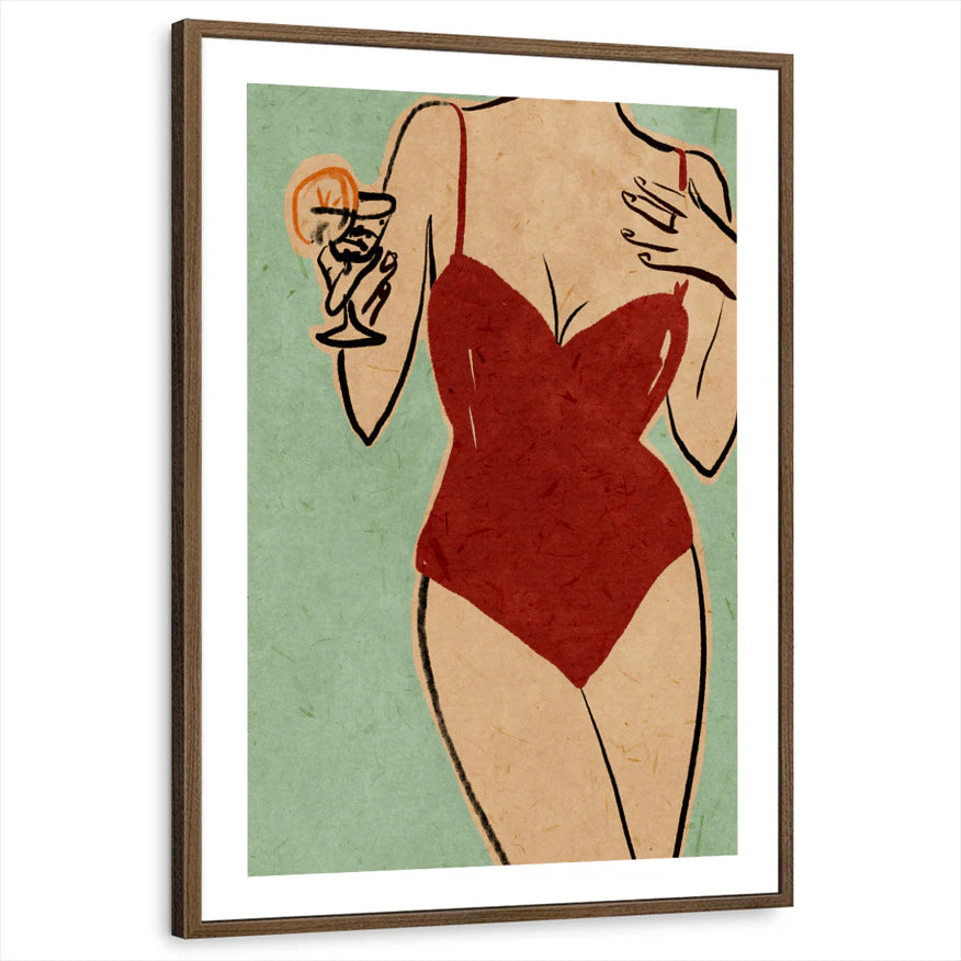 framed-print-brown-walnut-white-border