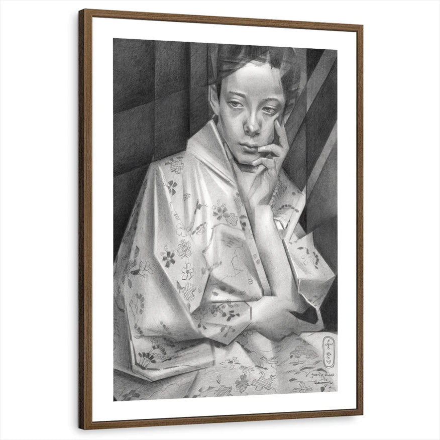 framed-print-brown-walnut-white-border