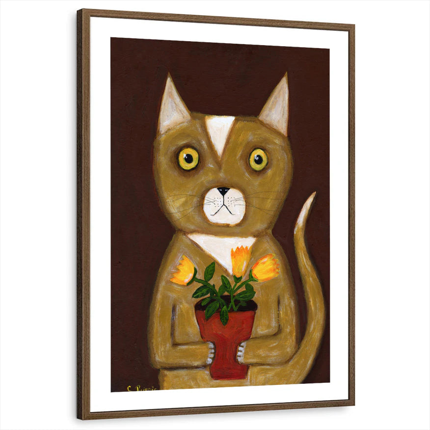 framed-print-brown-walnut-white-border