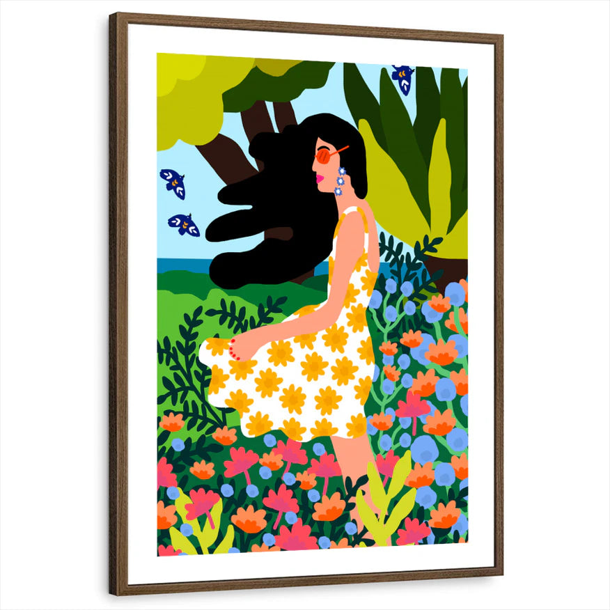 framed-print-brown-walnut-white-border