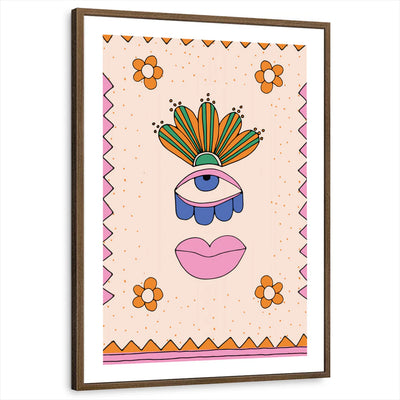 framed-print-brown-walnut-white-border
