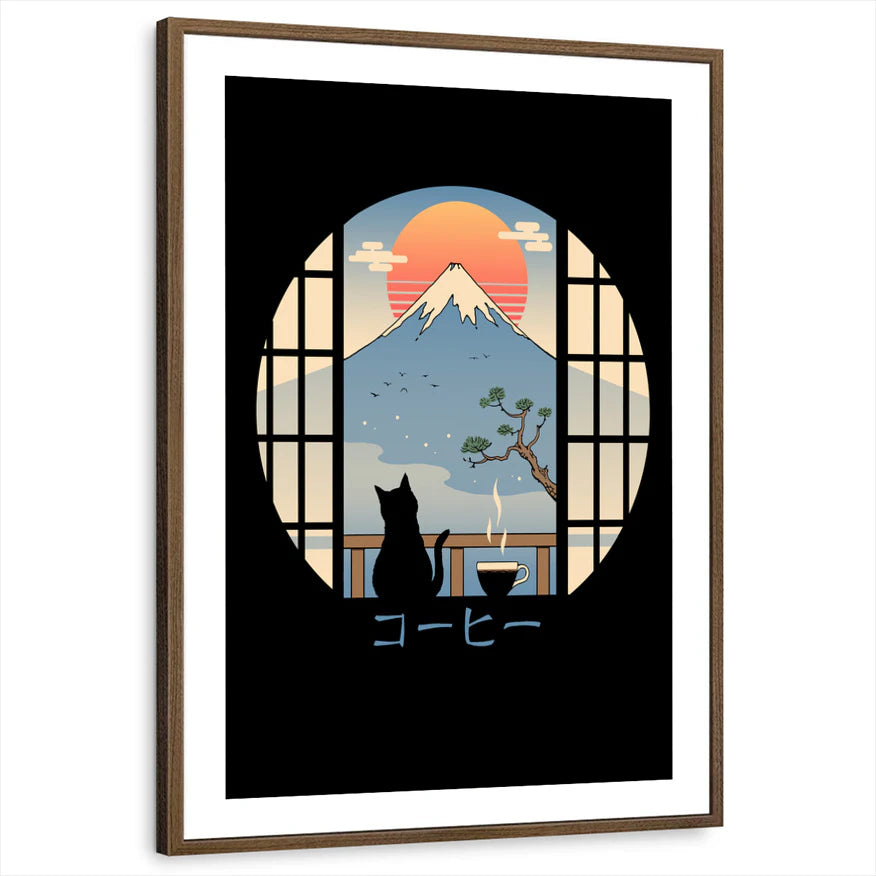 framed-print-brown-walnut-white-border