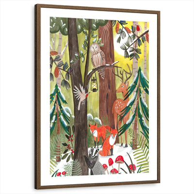 framed-print-brown-walnut-white-border