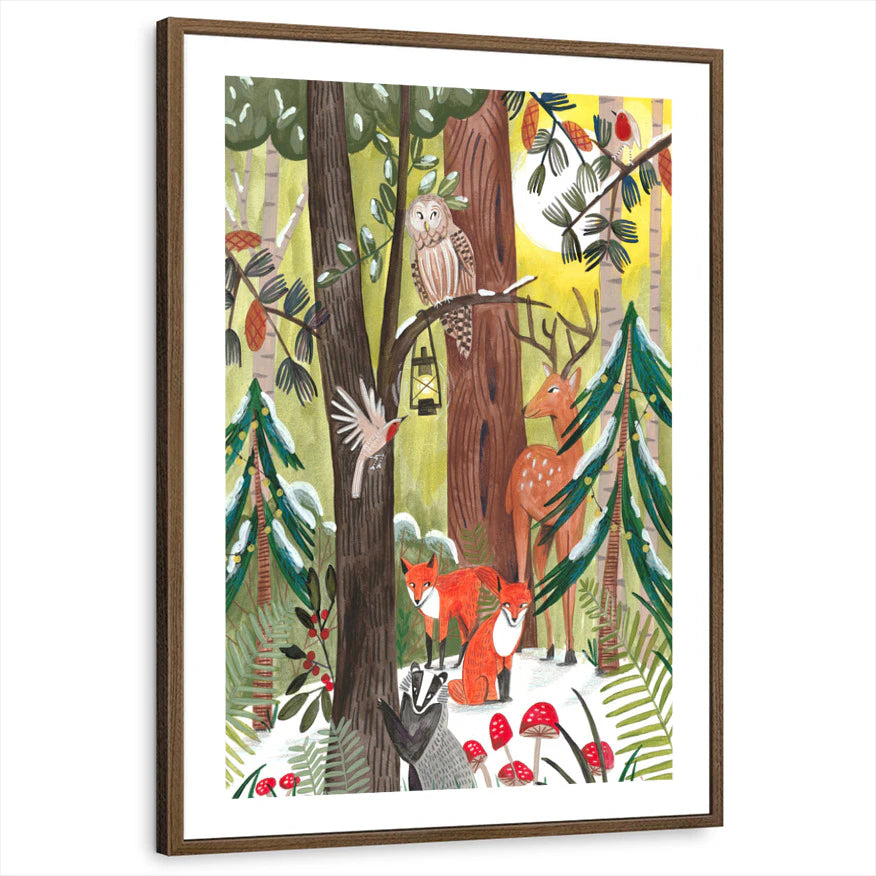 framed-print-brown-walnut-white-border
